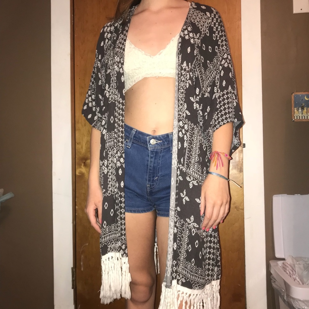 Fringe kimono/ cover up